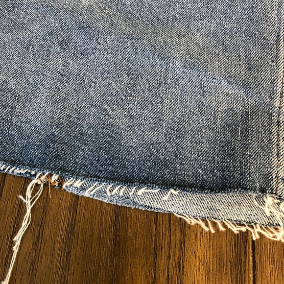 We The Free Button fly distressed denim skirt - Picture 4 of 8